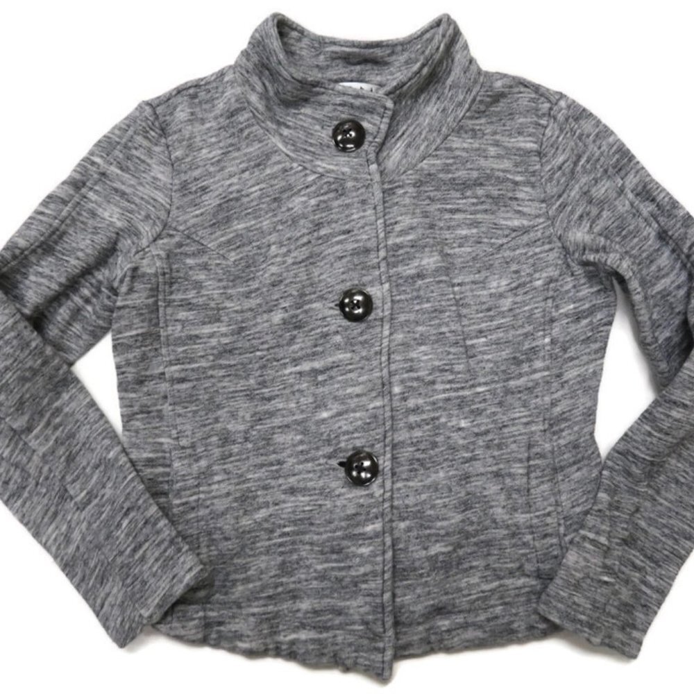 Cabi Cardigan Womens‎ Small Hourglass Jacket Sweatshirt Heathered Gray Button Up